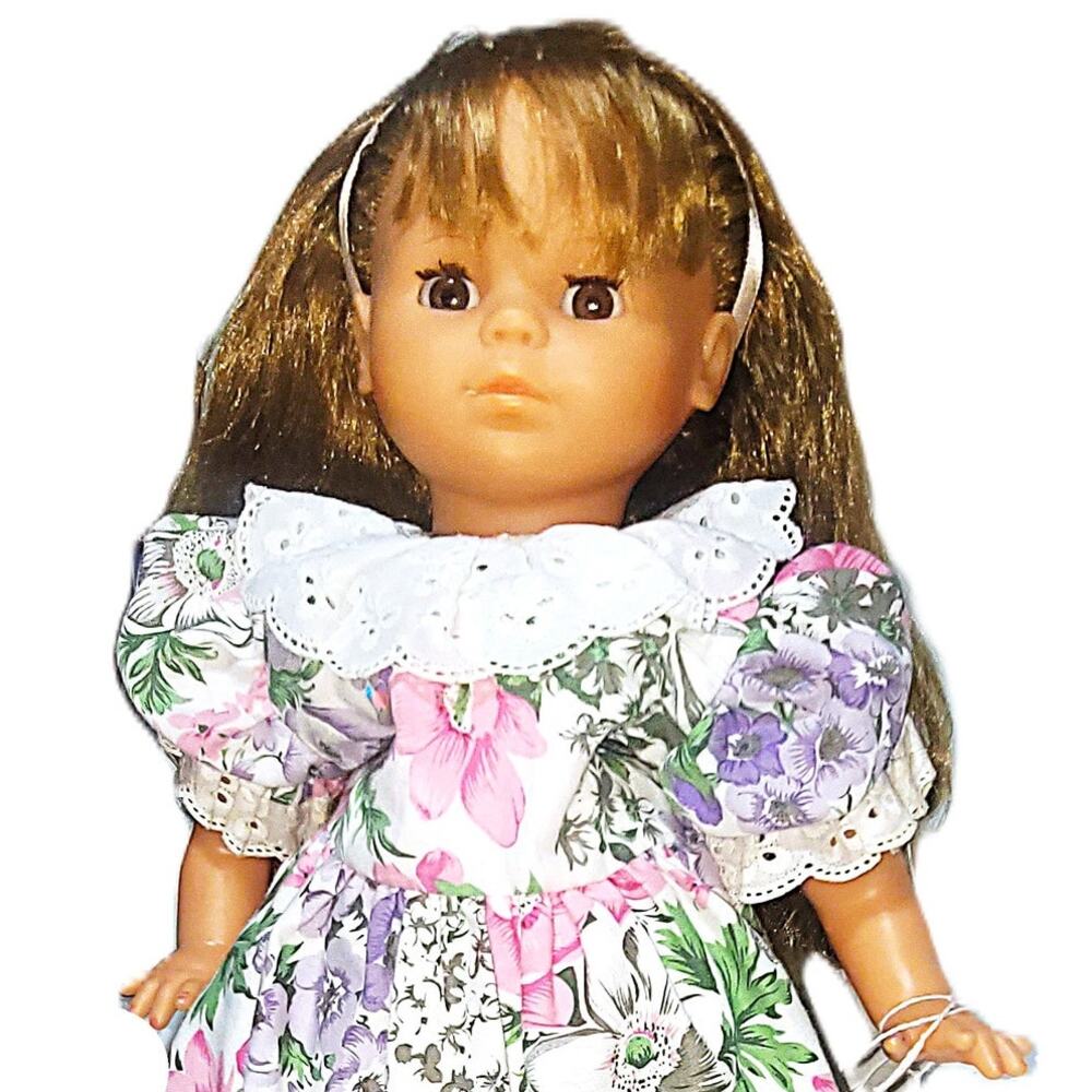 20" 1986 Vintage Brown Eyed Brunette Max Zapf Doll West Germany - Picture 6 of 15